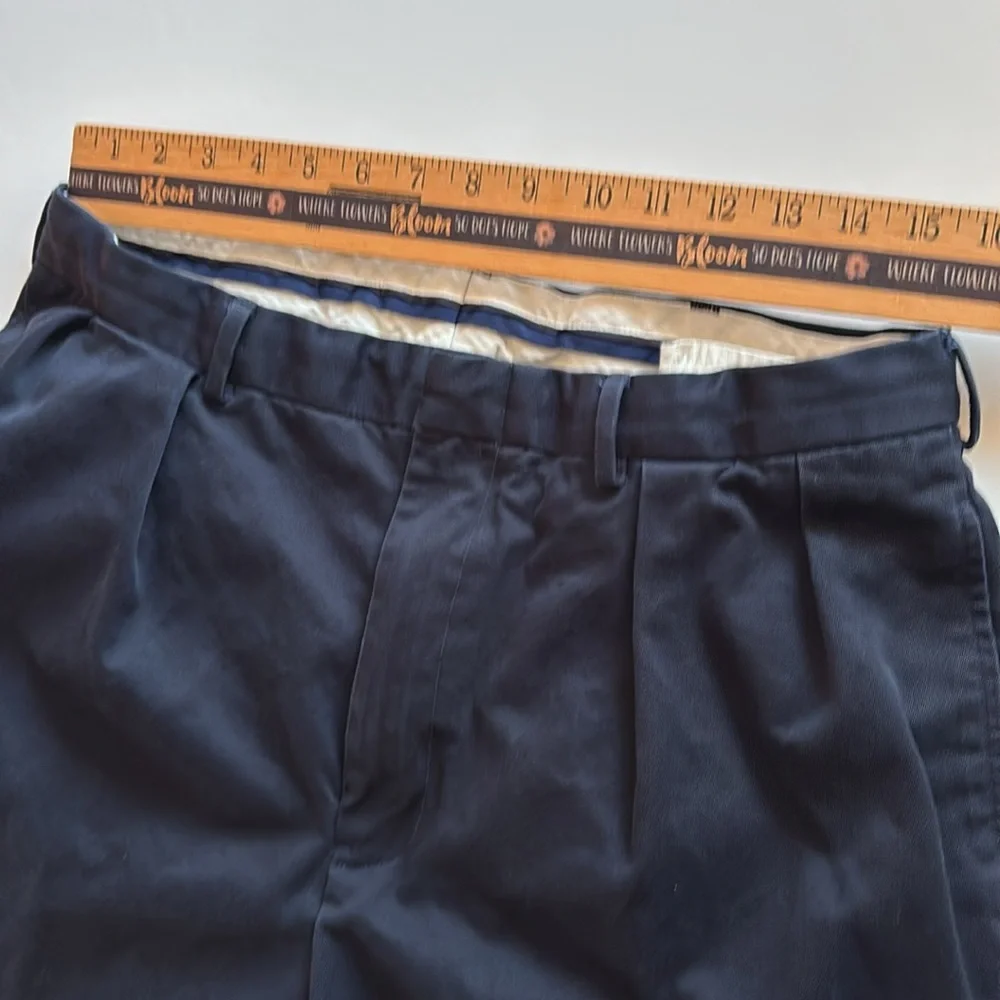 Polo Ralph Lauren 36R Pleated Dress Pant Ralph Lauren 36 Navy Cotton pants